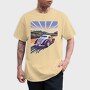 Classic Car Road Trees Sunset, Tricou Barbati (Unisex)