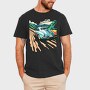 Classic Car Trees Landscape Retro, Tricou Barbati (Unisex)