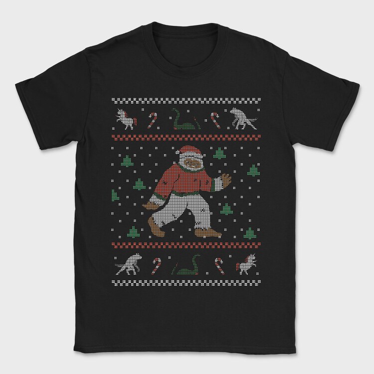 Bigfoot Ugly Sweater, Tricou Barbati (Unisex)