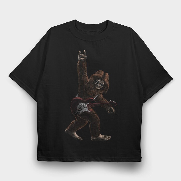 Bigfoot Electric Guitar, Tricou Oversize Barbati (Unisex)