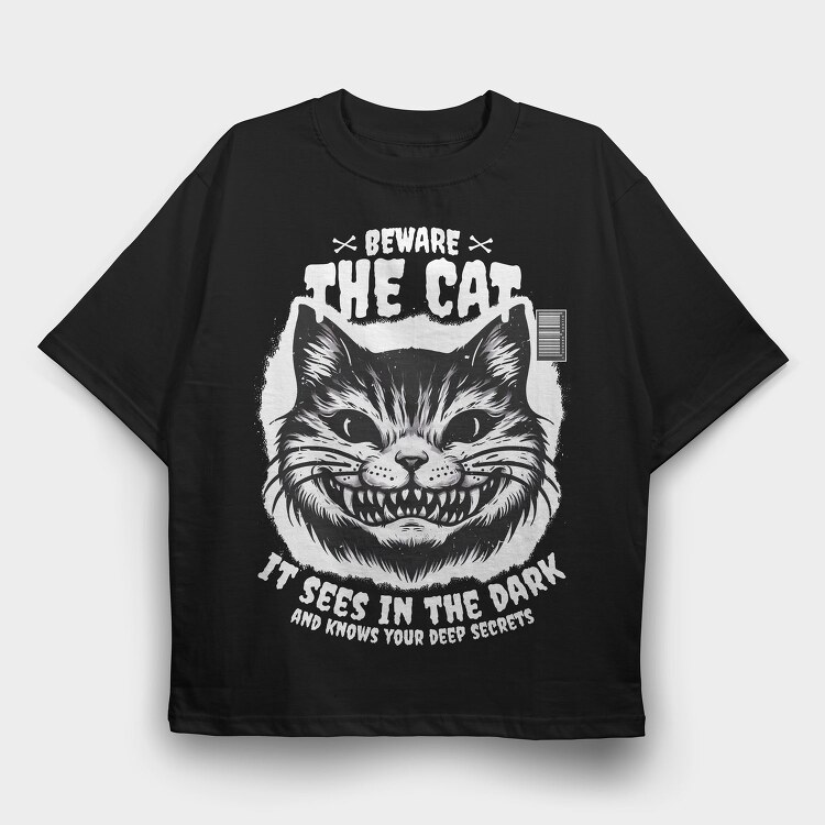 Beware the Cat, Tricou Oversize Barbati (Unisex)