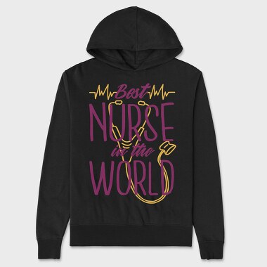 Best Nurse in the World, Hanorac Oversize Barbati (Unisex)