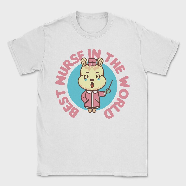 Best Nurse in the World Cartoon, Tricou Barbati (Unisex)
