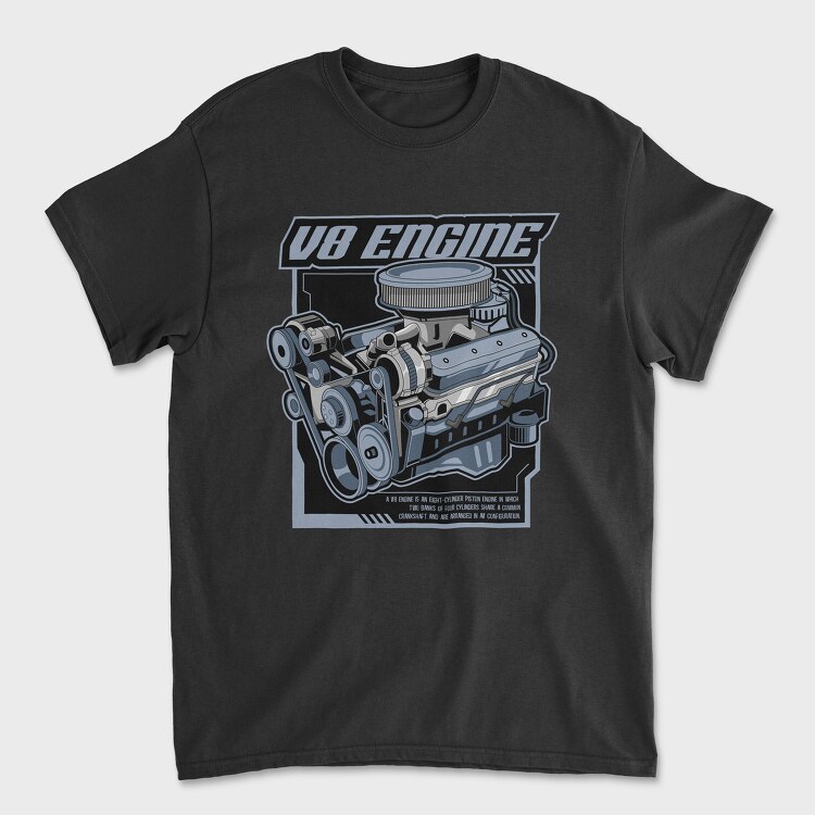 V8 Engine, Tricou Barbati (Unisex)
