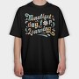 Beautiful Day for Learning, Tricou Oversize Barbati (Unisex)