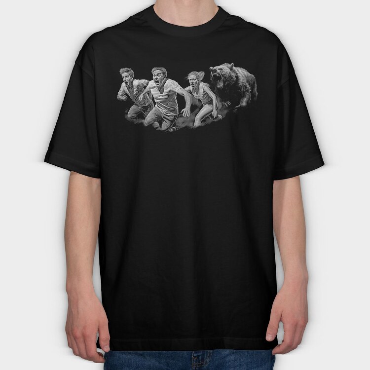 Bear Scary People, Tricou Oversize Barbati (Unisex)