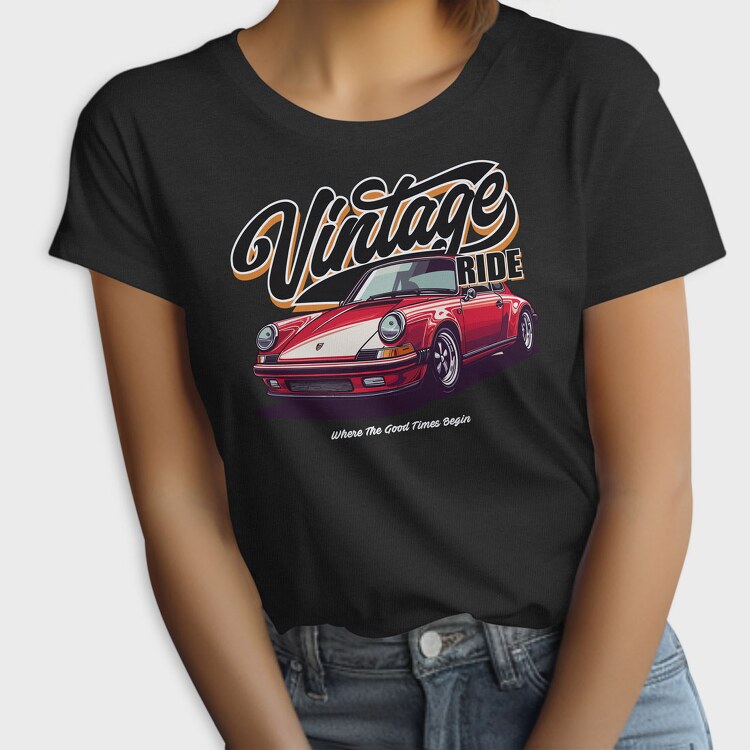 Vintage Ride Porsche, Tricou Femei
