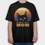 Best Cat Mom Retro, Tricou Oversize Barbati (Unisex)