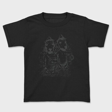 Daschund Sketch Beer, Tricou Copii