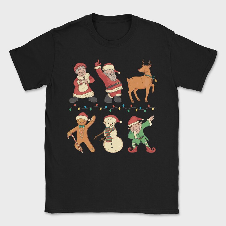 Christmas Characters Dancing, Tricou Barbati (Unisex)