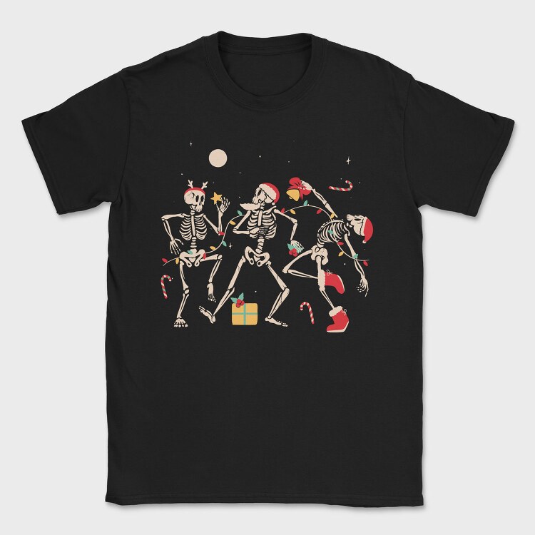 Christmas Dancing Skeletons, Tricou Barbati (Unisex)
