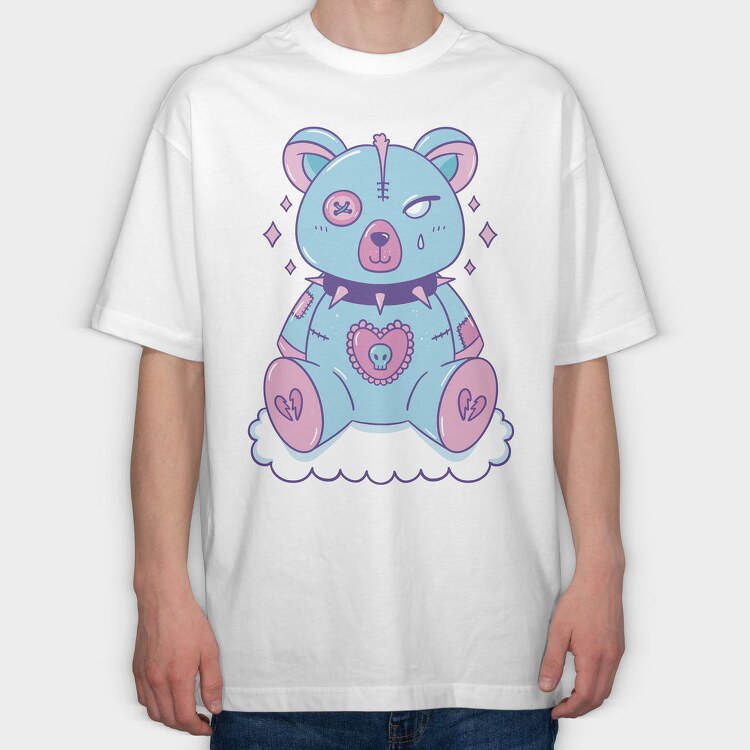 Bear Patchwork, Tricou Oversize Barbati (Unisex)