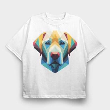 Dog Poly, Tricou Oversize Barbati (Unisex)