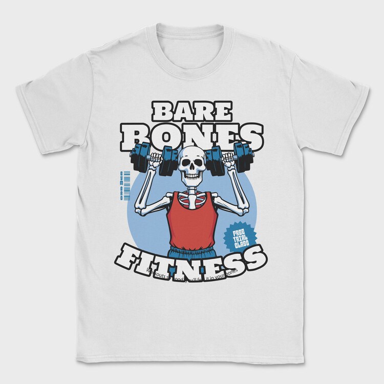 Fitness Bare Bones, Tricou Barbati (Unisex)