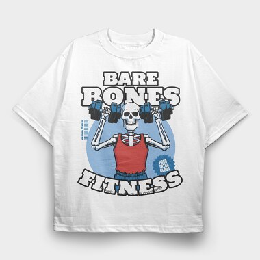 Fitness Bare Bones, Tricou Oversize Barbati (Unisex)