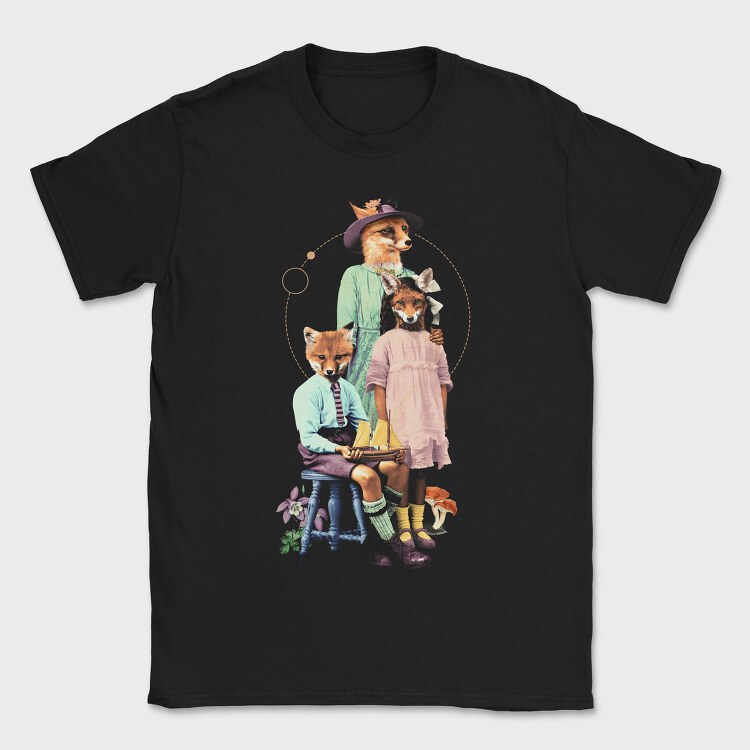 Fox family, Tricou Barbati (Unisex)