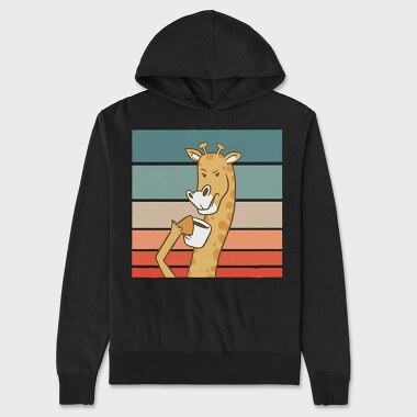 Giraffe Cofee, Hanorac Oversize Barbati (Unisex)