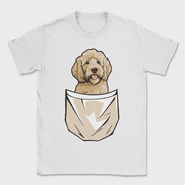 Golden Doodle Pocket, Tricou Barbati (Unisex)