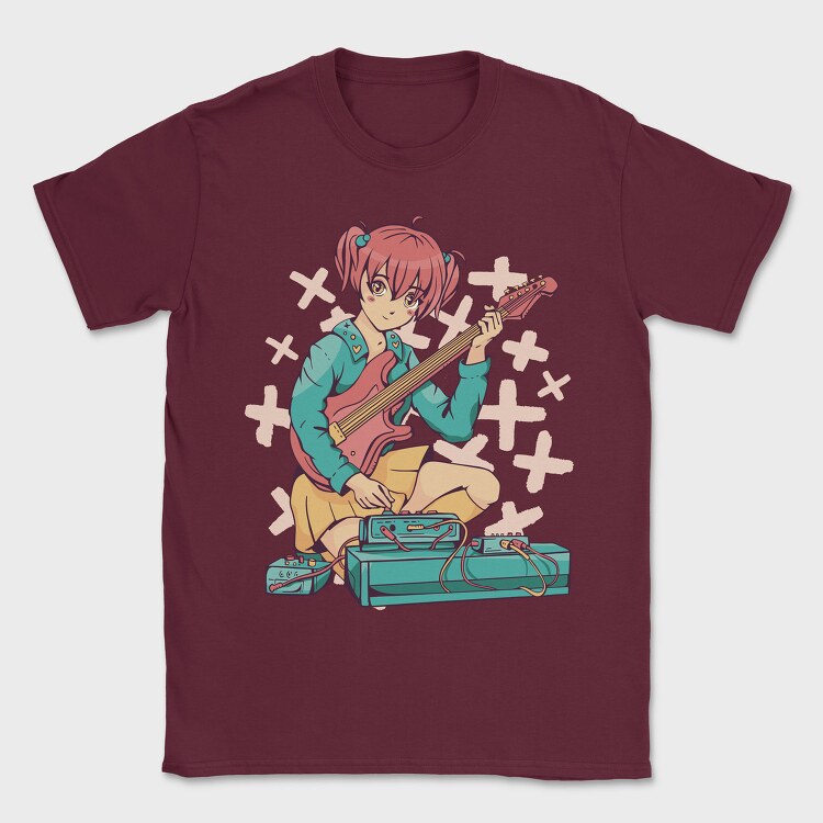 Guitar Pedals Anime, Tricou Barbati (Unisex)