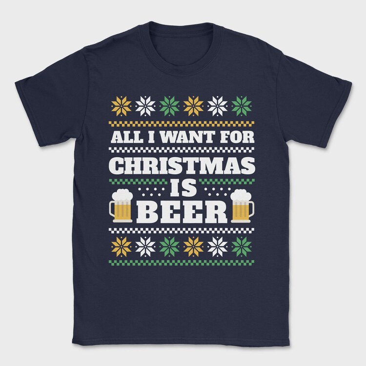 Beer Ugly Sweater 2, Tricou Barbati (Unisex)
