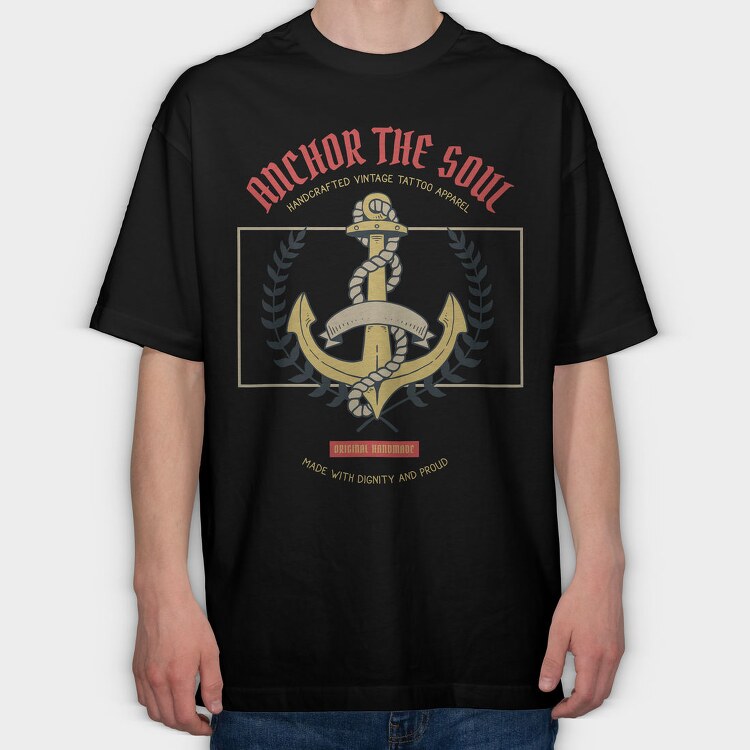 Anchor, Tricou Oversize Barbati (Unisex)