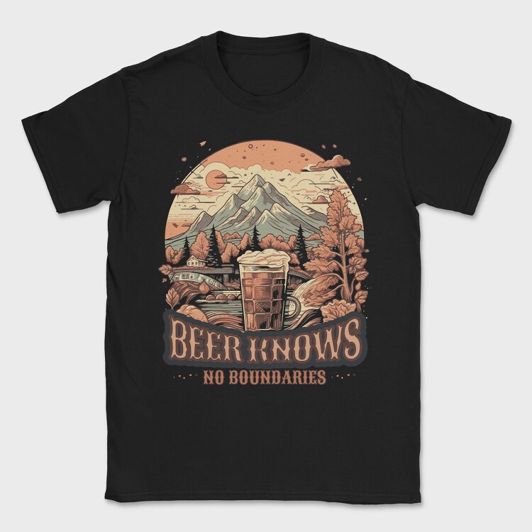 Beer Knows No Boundaries, Tricou Barbati (Unisex)