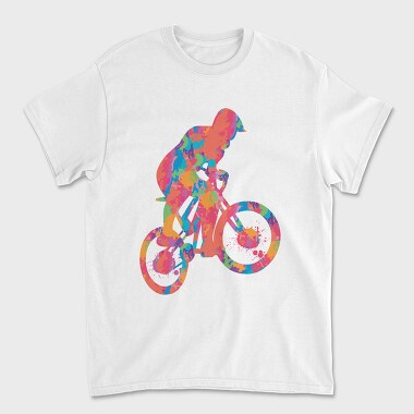 Colorful Cyclist, Tricou Barbati (Unisex)