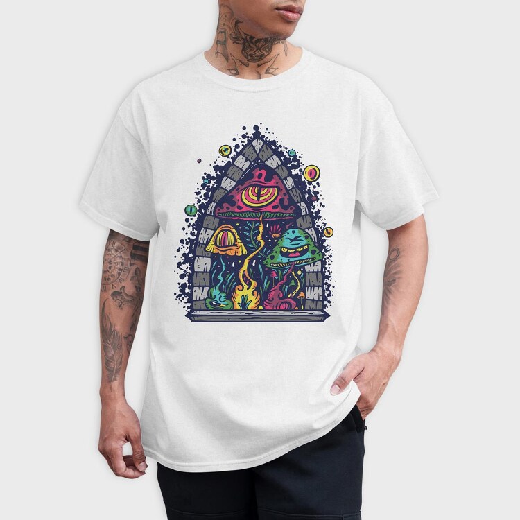 Trippy Shrooms, Tricou Barbati (Unisex)
