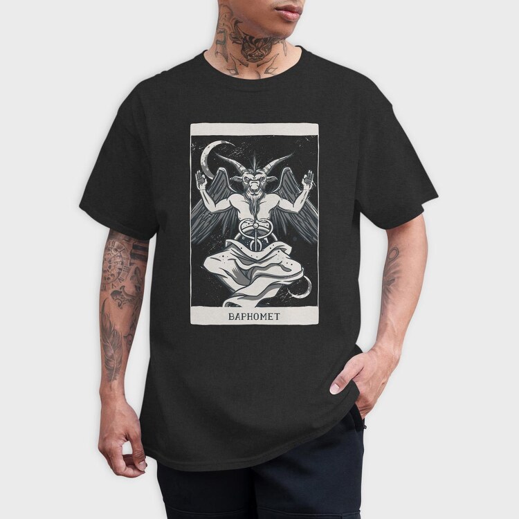 Demon Tarot Card, Tricou Barbati (Unisex)