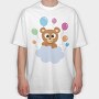 Bear on the Cloud, Tricou Oversize Barbati (Unisex)
