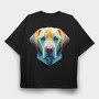 Dog Poly, Tricou Oversize Barbati (Unisex)