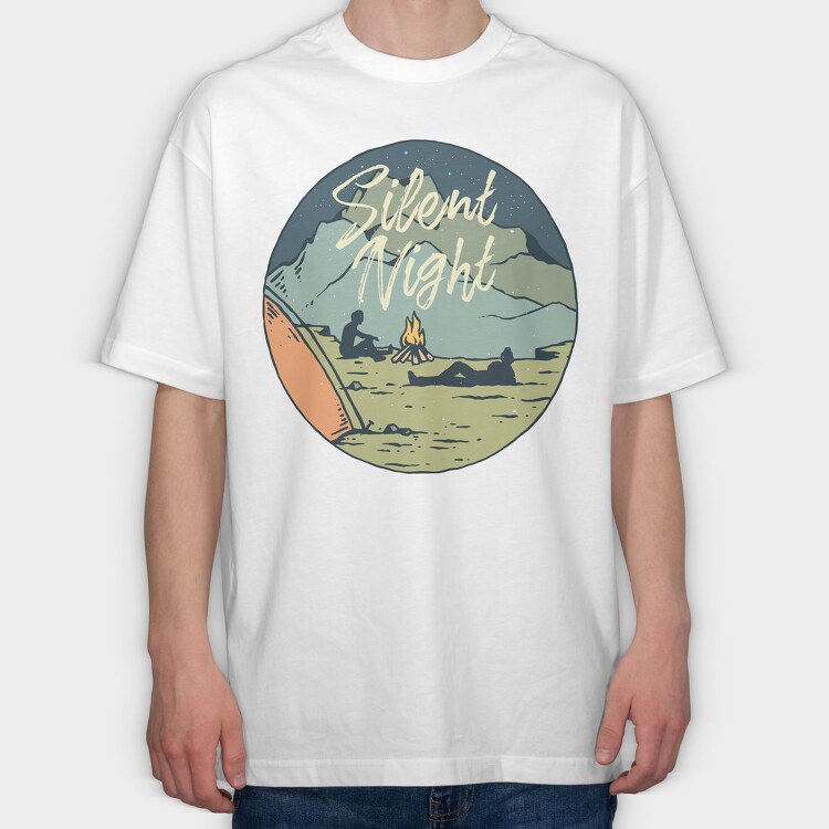 Camp Silent Night, Tricou Oversize Barbati (Unisex)