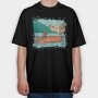 Fisherman Boat, Tricou Oversize Barbati (Unisex)