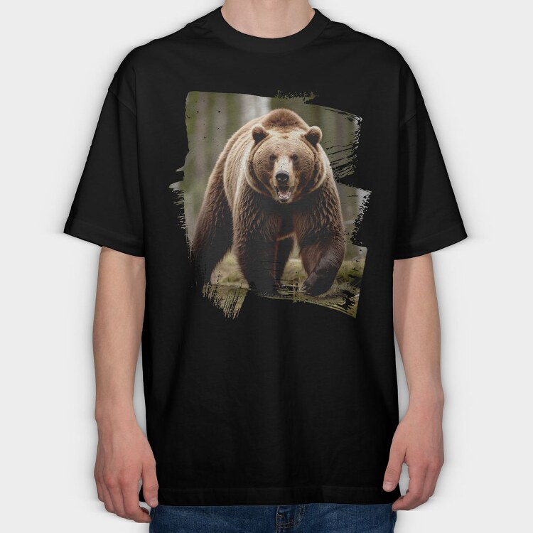 Bear Nature, Tricou Oversize Barbati (Unisex)