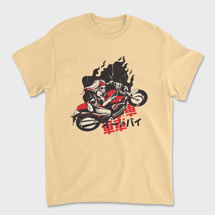 Motorcycle Girl, Tricou Barbati (Unisex)