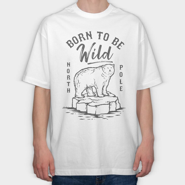 Ice Bear, Tricou Oversize Barbati (Unisex)