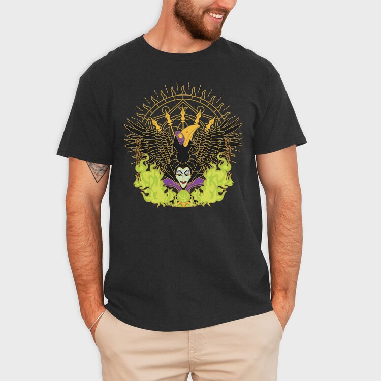 Villanas Disney Malefica D, Tricou Barbati (Unisex)