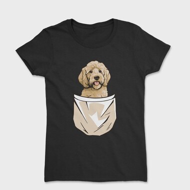 Golden Doodle Pocket, Tricou Femei