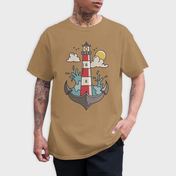 Anchor Lighthouse, Tricou Barbati (Unisex)