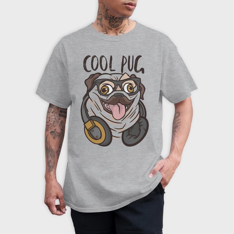 Pug Cool, Tricou Barbati (Unisex)