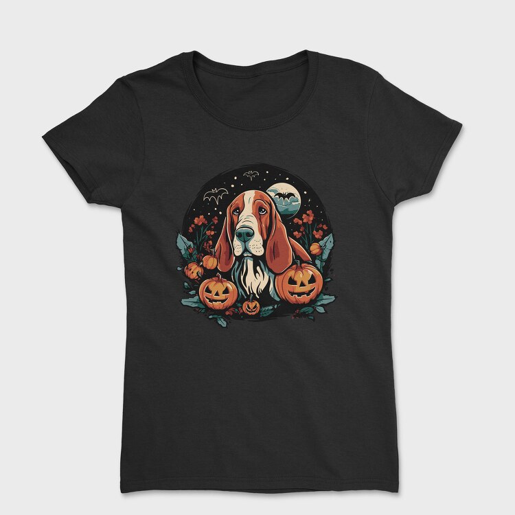 Basset Hound Halloween, Tricou Femei