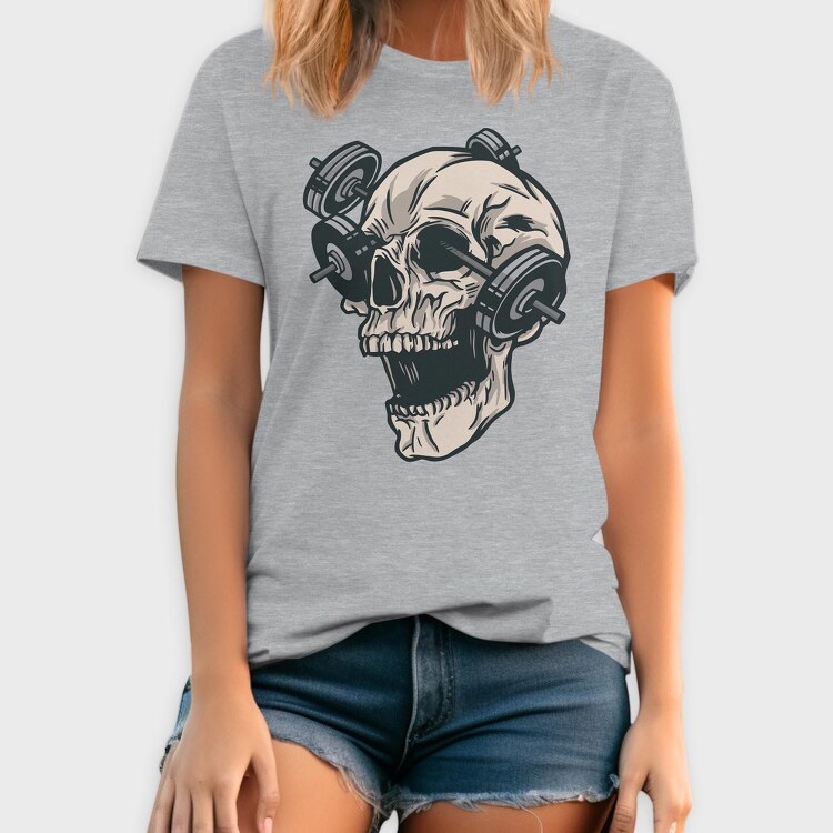 Skull Gym, Tricou Barbati (Unisex)