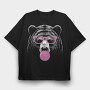 Bear Monochrome Bubblegum, Tricou Oversize Barbati (Unisex)