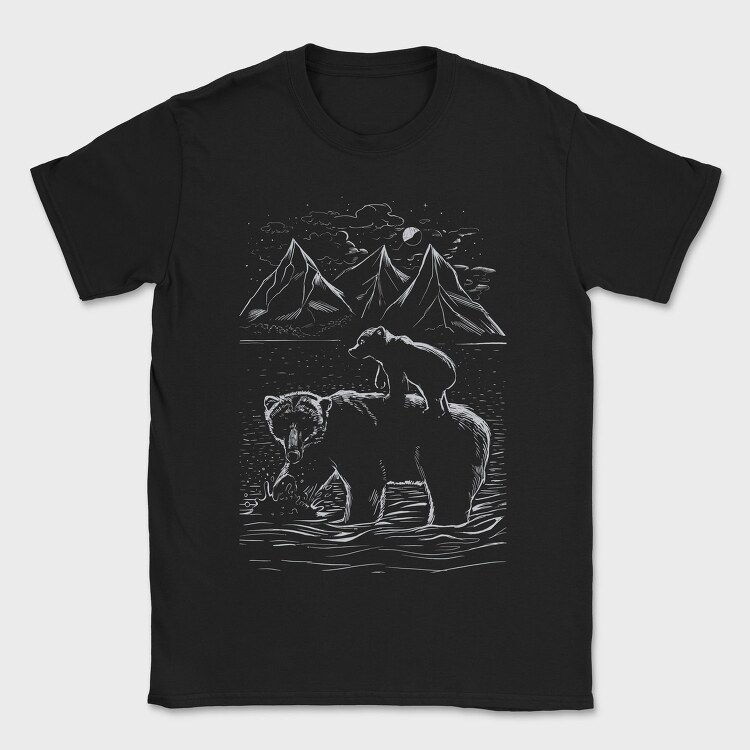 Bear Family Lines, Tricou Barbati (Unisex)