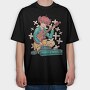 Guitar Pedals Anime, Tricou Oversize Barbati (Unisex)