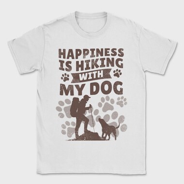hiking with my dog mono, Tricou Barbati (Unisex)