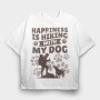 hiking with my dog mono, Tricou Oversize Barbati (Unisex)
