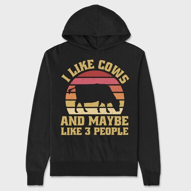 I Like Cows, Hanorac Oversize Barbati (Unisex)