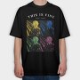 Creature Pop Art Painting Tote Scream, Tricou Oversize Barbati (Unisex)