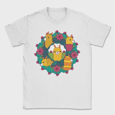 Llama Mandala, Tricou Barbati (Unisex)